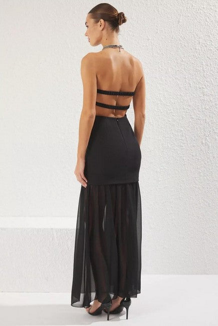 Women's A-Line Strapless Maxi Dress