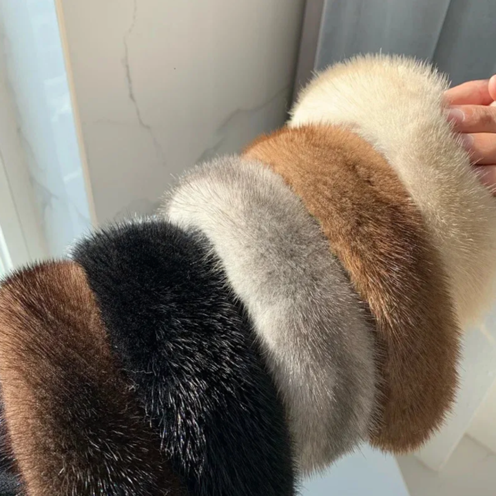 Faux Fur Headband with Elastic Band Construction
