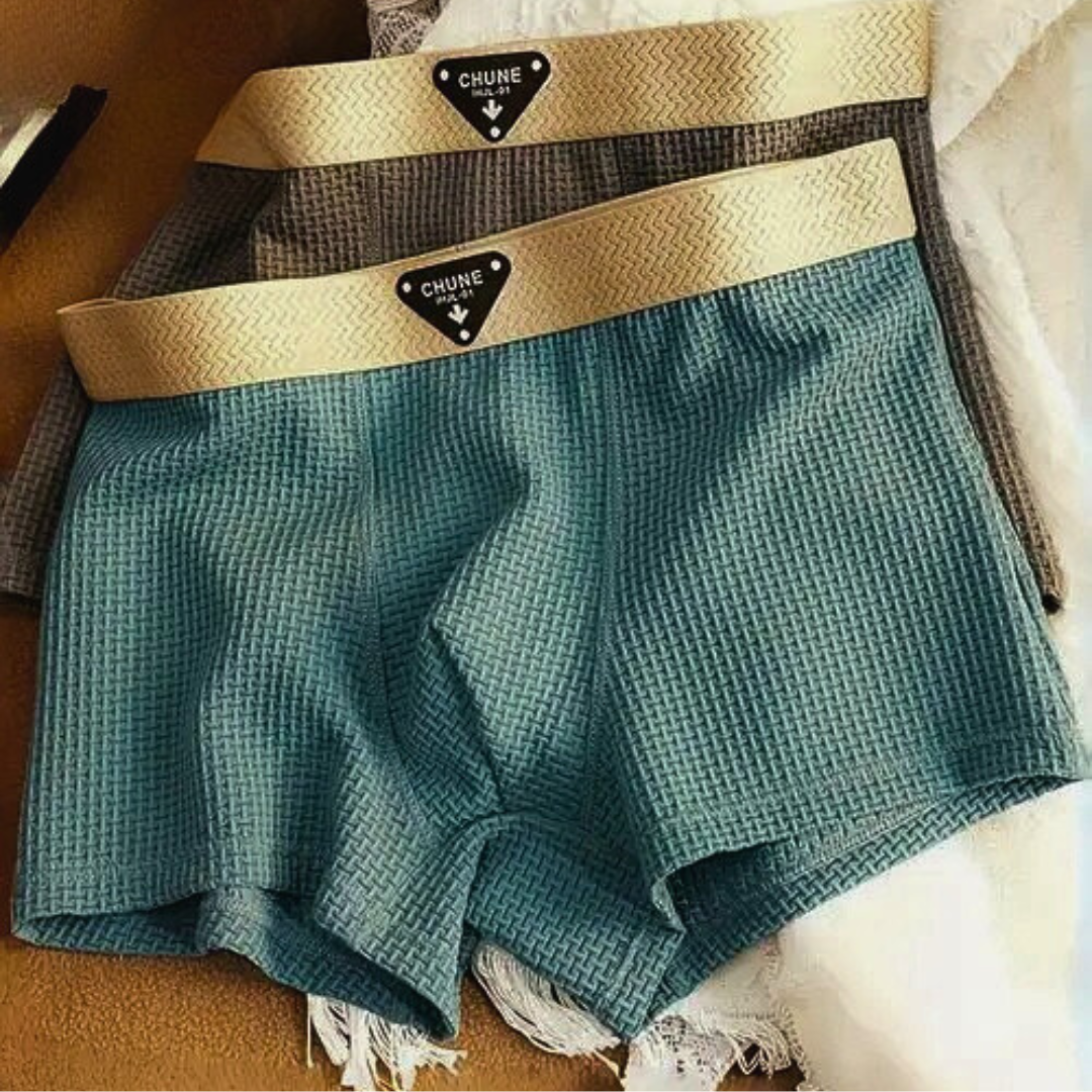 Men's Boxer Briefs Multipack with Elastic Waistband and Textured Fabric