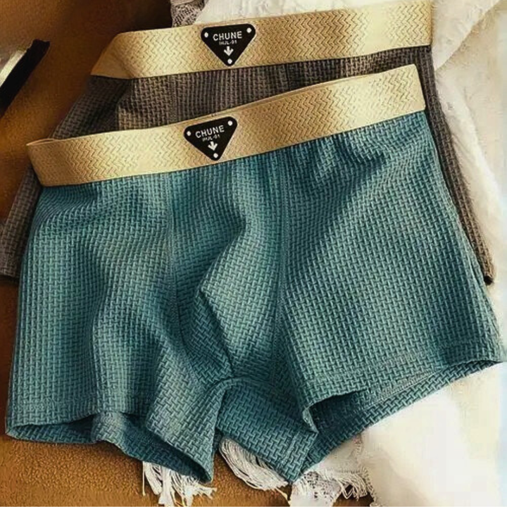 Men's Boxer Briefs Multipack with Elastic Waistband and Textured Fabric