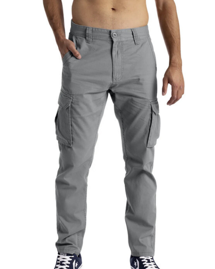 Men's Cargo Pants with Flap Pocket Detail and Belt Loops