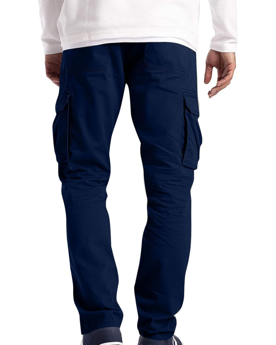 Men's Cargo Pants with Flap Pocket Detail and Belt Loops