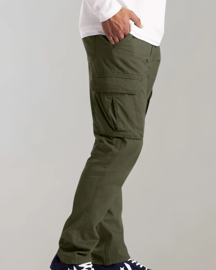 Men's Cargo Pants with Flap Pocket Detail and Belt Loops