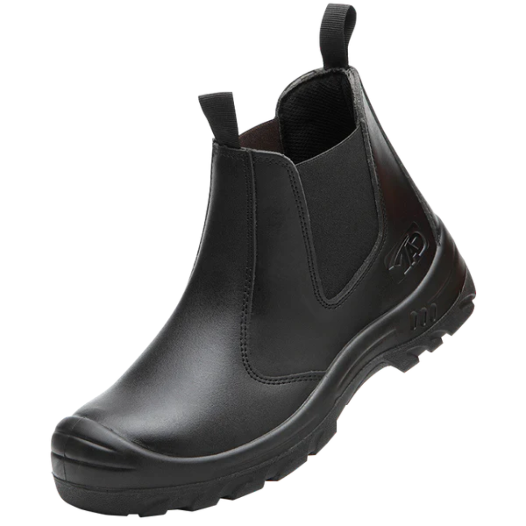 Men's Chelsea Boots with Elastic Side Panels and Reinforced Toe Cap