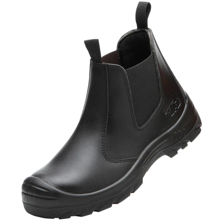 Men's Chelsea Boots with Elastic Side Panels and Reinforced Toe Cap
