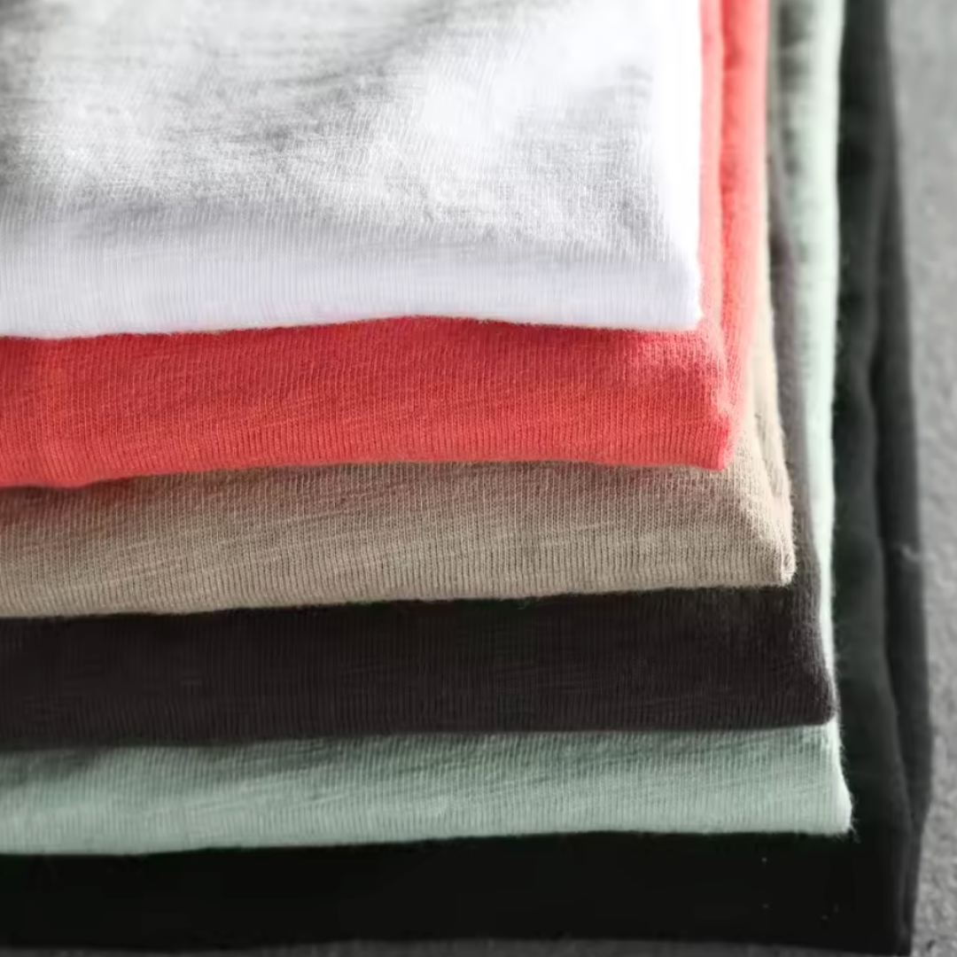 Men's Long Sleeve Crew Neck Cotton Shirt