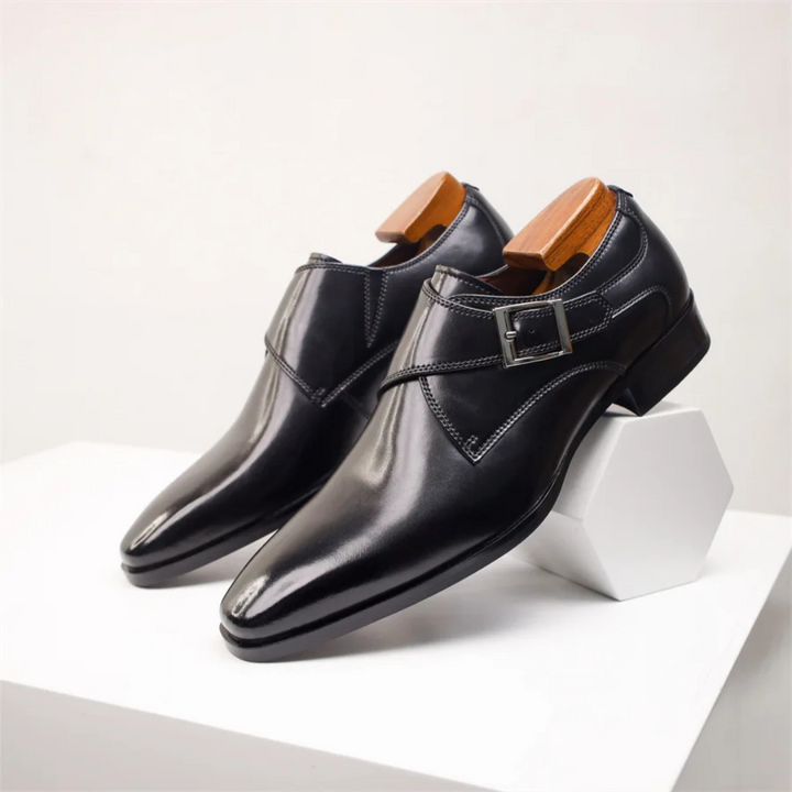 Men's Monk Strap Dress Shoes with Buckle Closure