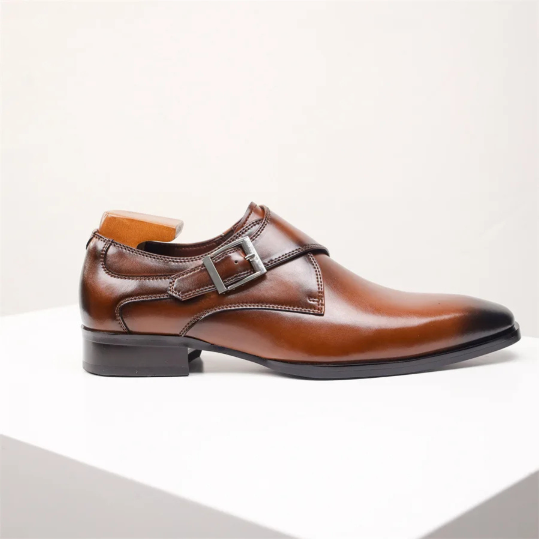 Men's Monk Strap Dress Shoes with Buckle Closure