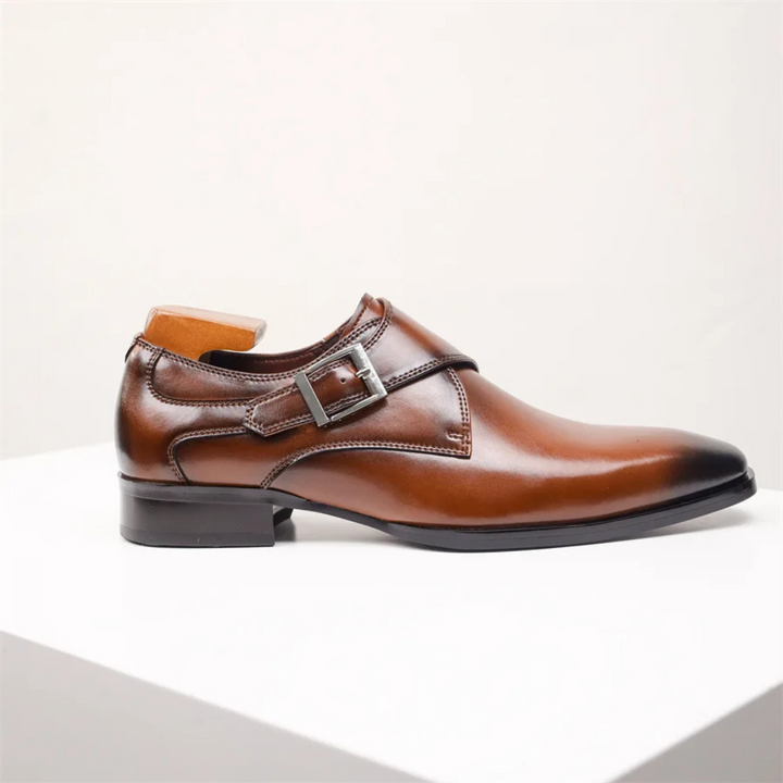 Men's Monk Strap Dress Shoes with Buckle Closure