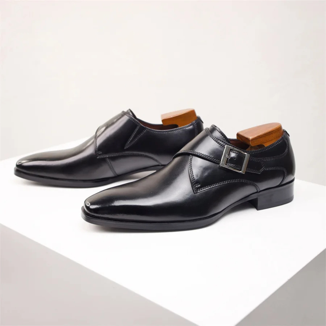 Men's Monk Strap Dress Shoes with Buckle Closure