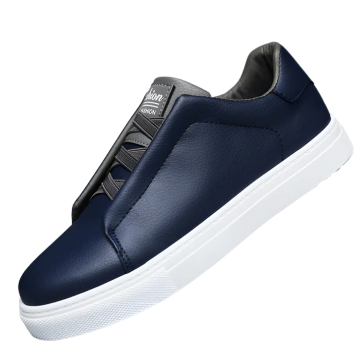 Men's Slip-On Sneakers with Elastic Lacing System and Platform Sole