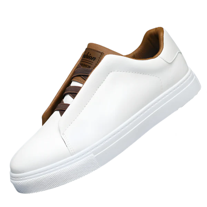 Men's Slip-On Sneakers with Elastic Lacing System and Platform Sole