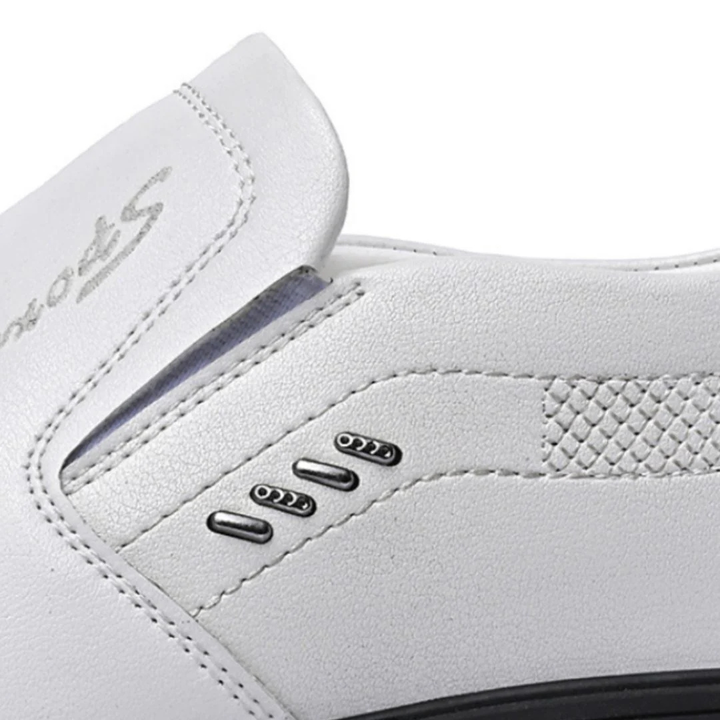 Men's Slip On Shoes with Rounded Toe and Elastic Side Goring