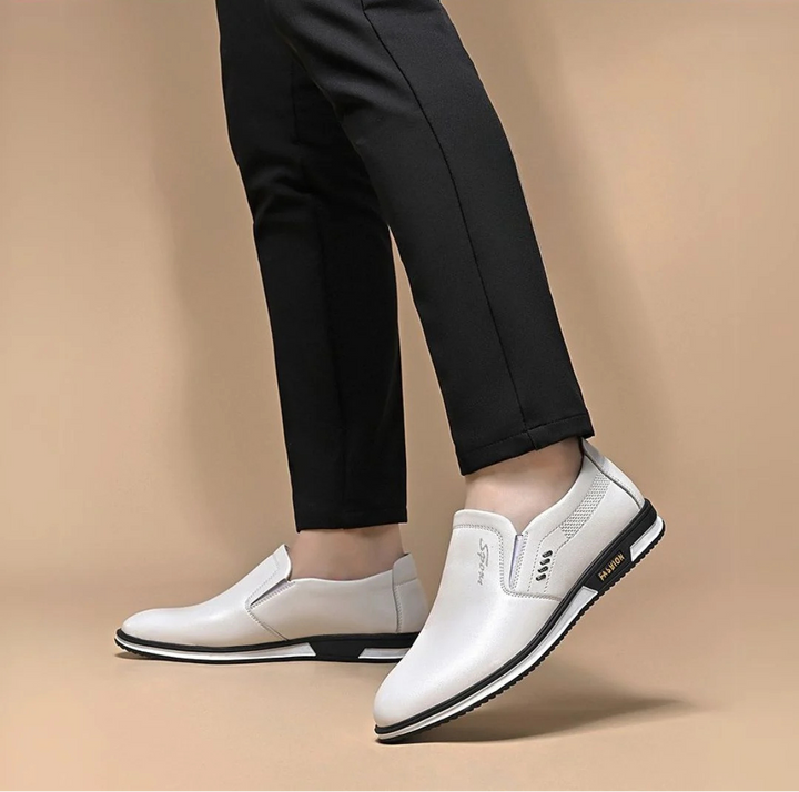 Men's Slip On Shoes with Rounded Toe and Elastic Side Goring