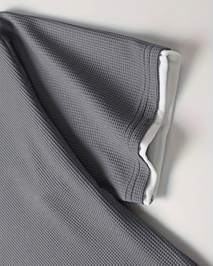 Men's Two Piece Set with Short Sleeve Top and Drawstring Shorts