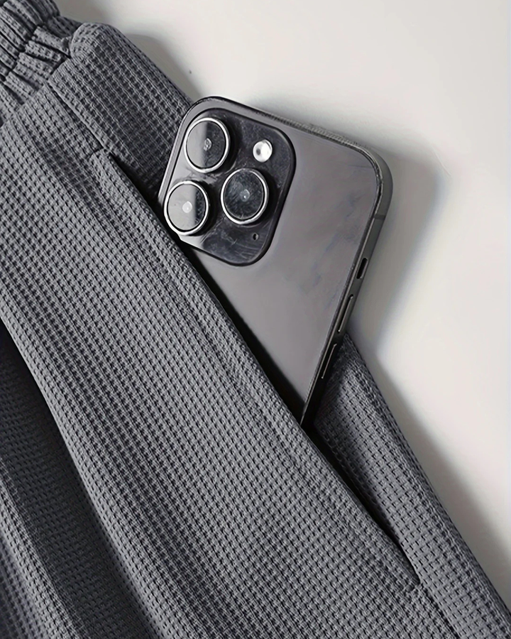 Men's Two Piece Set with Short Sleeve Top and Drawstring Shorts