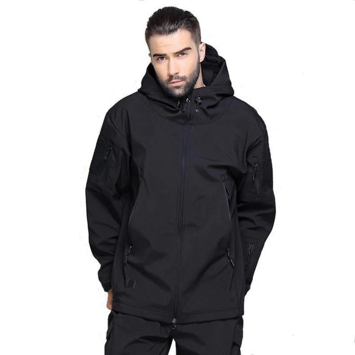 Men's Two Piece Tactical Set with Hooded Jacket and Cargo Pants