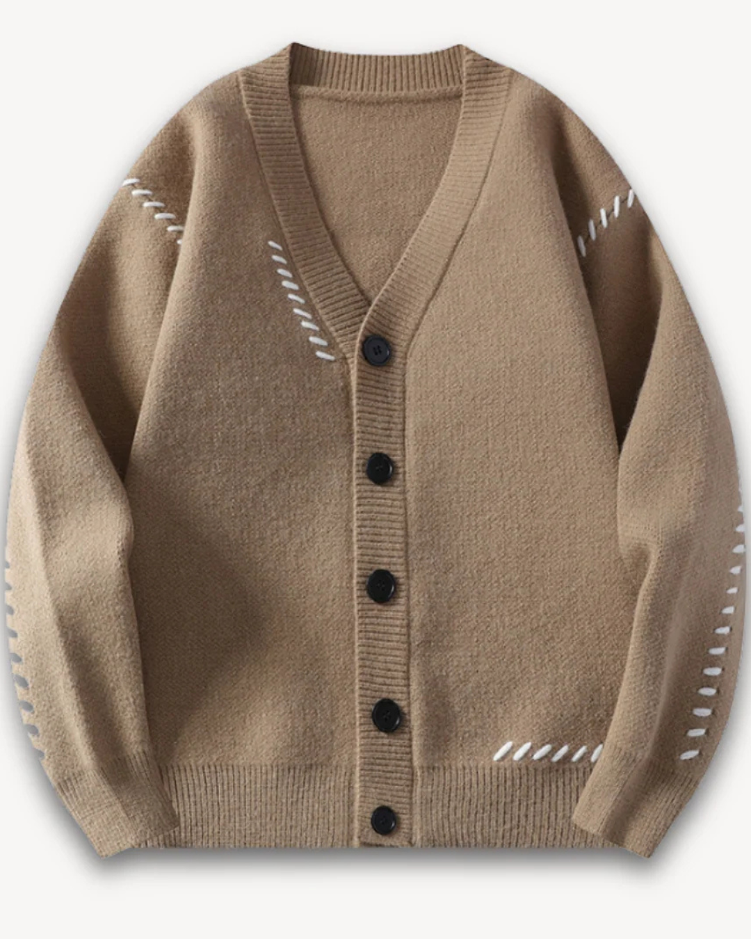 Men's Cardigan with V Neck Oversized Style