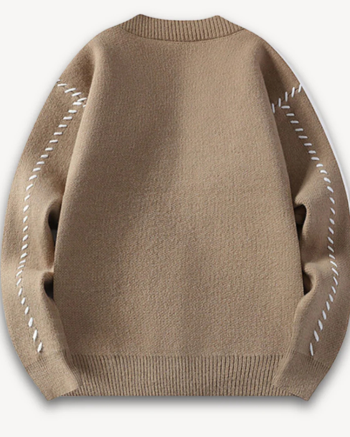 Men's Cardigan with V Neck Oversized Style