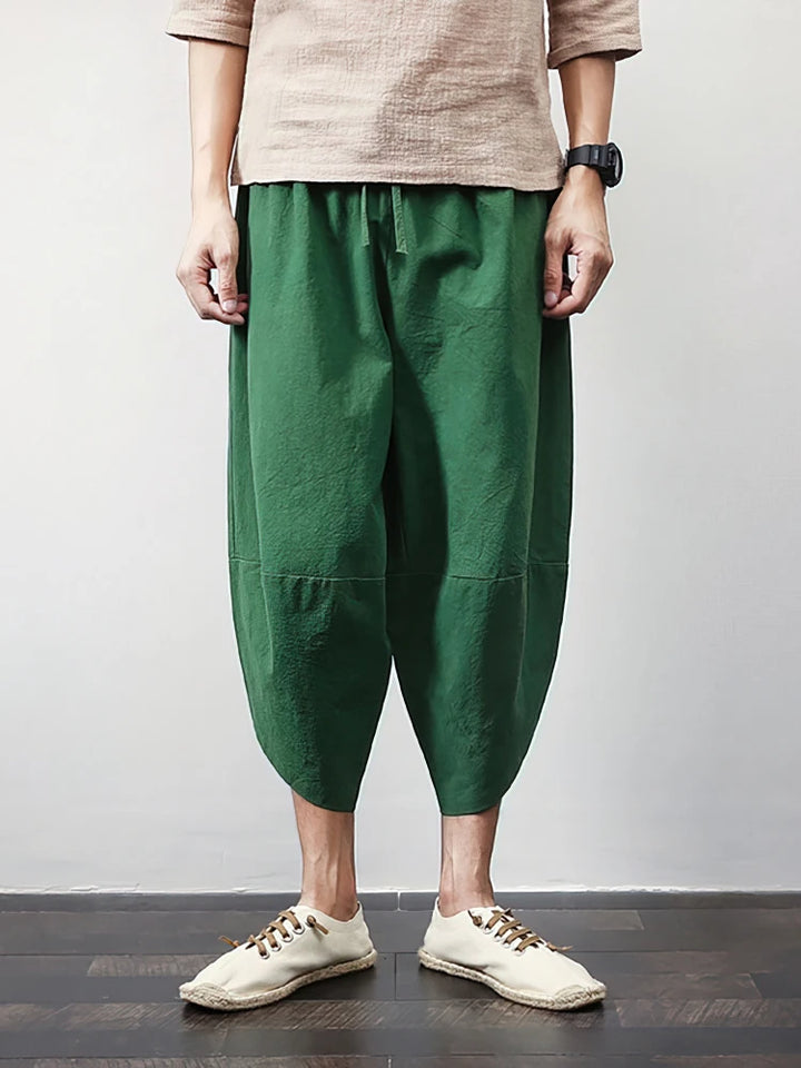 Men's Cropped Drawstring Pants