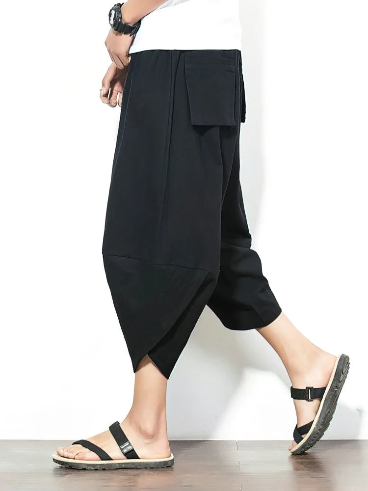 Men's Cropped Drawstring Pants