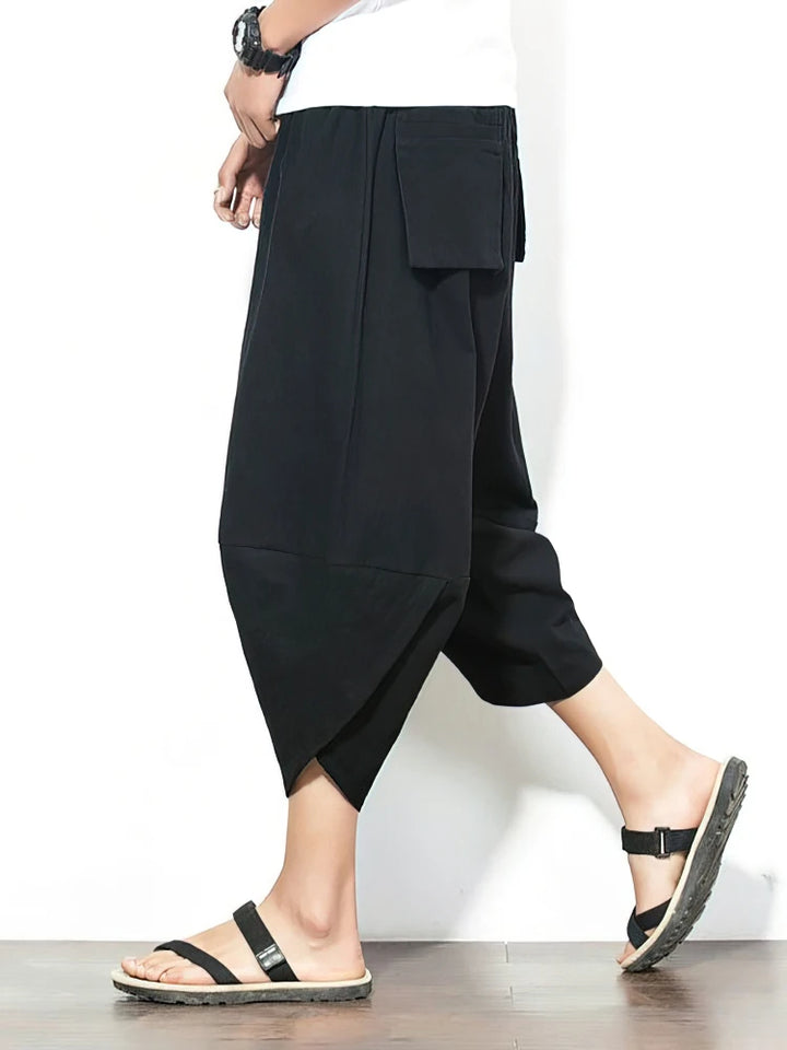 Men's Cropped Drawstring Pants