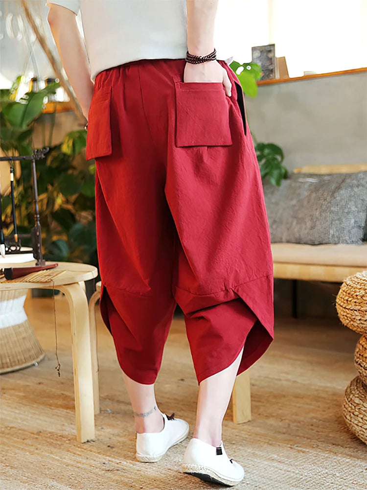 Men's Cropped Drawstring Pants
