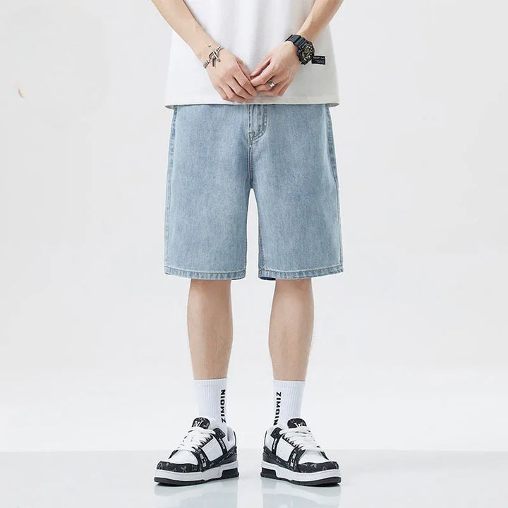Men's Knee-Length Denim Shorts