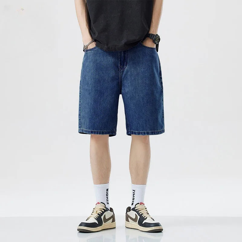 Men's Knee-Length Denim Shorts