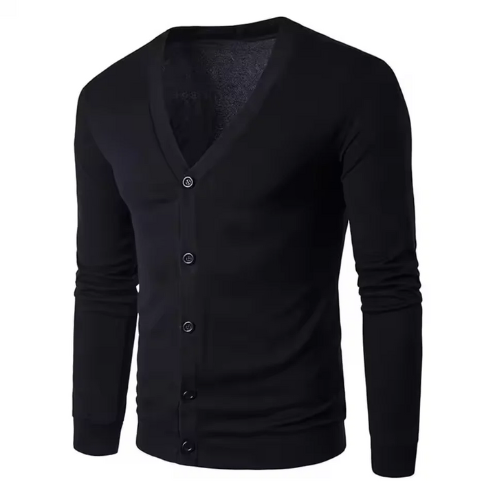 Men’s V-Neck Cardigan with Long Sleeves