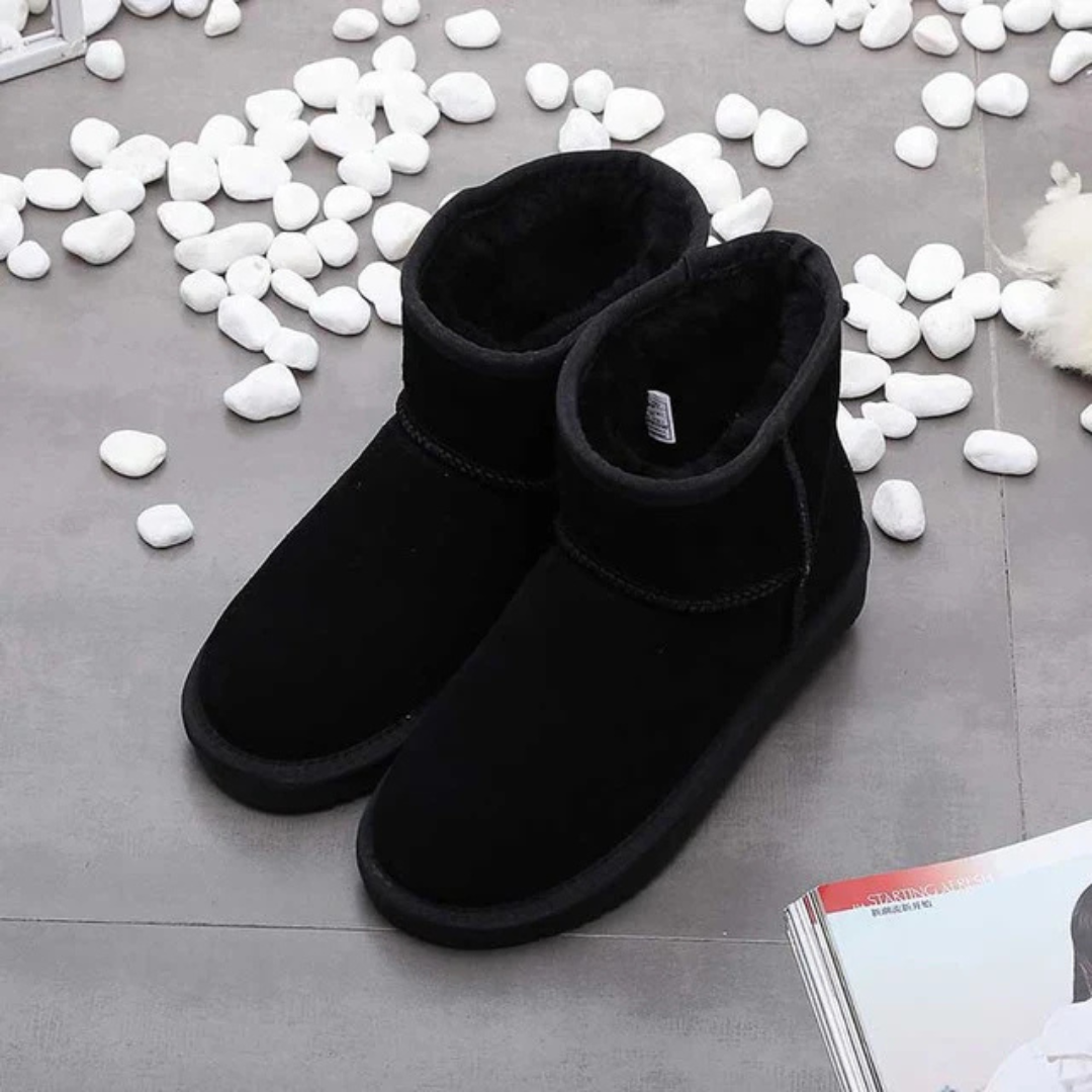 Women's Ankle Boots with Fleece Lined Interior and Pull On Style