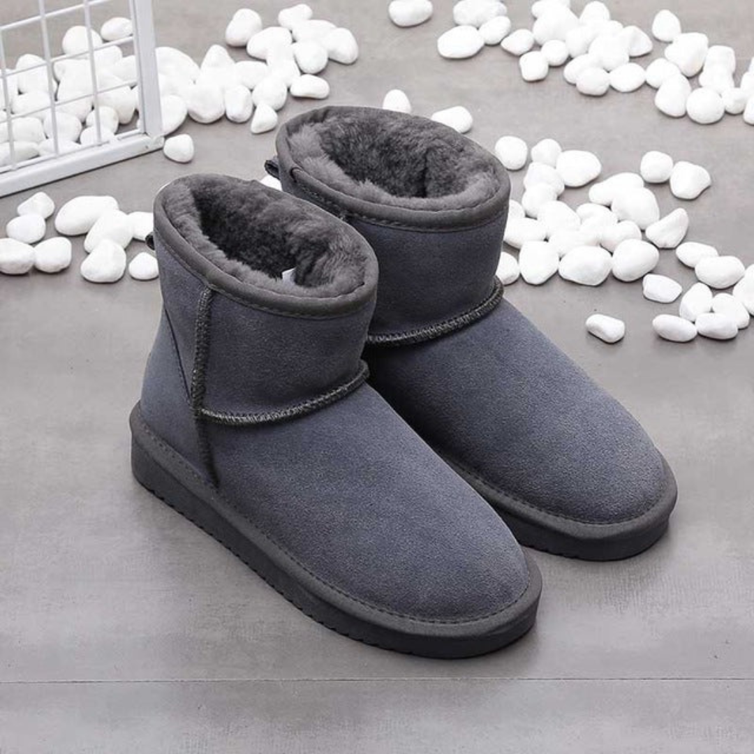 Women's Ankle Boots with Fleece Lined Interior and Pull On Style