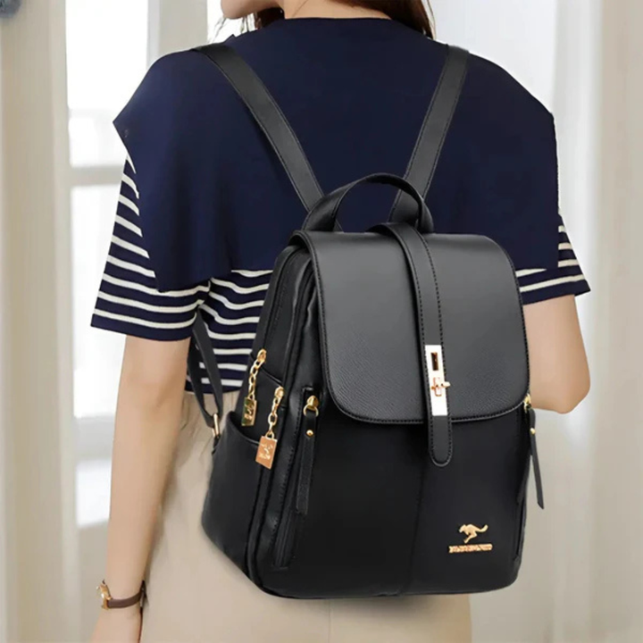 Women's Backpack with Flap Closure and Adjustable Shoulder Straps