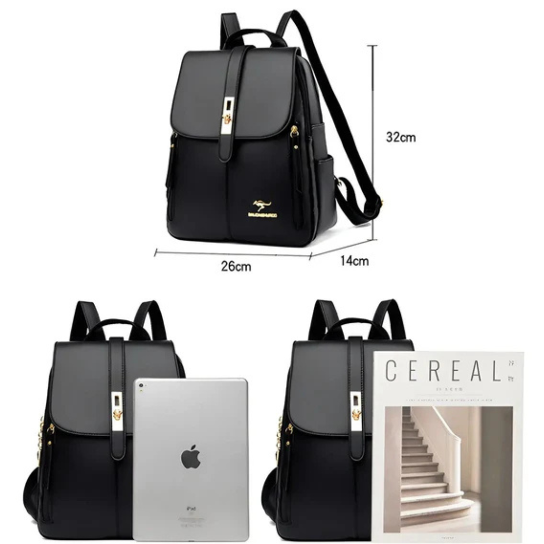 Women's Backpack with Flap Closure and Adjustable Shoulder Straps