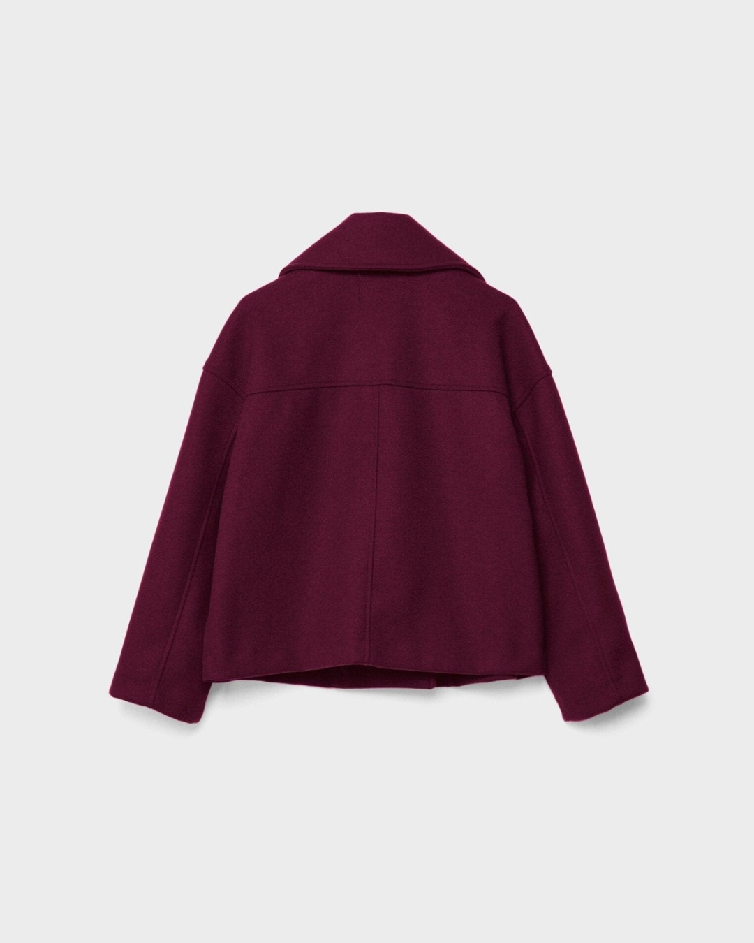 Women's Cropped Double Breasted Jacket with Notch Lapel Collar