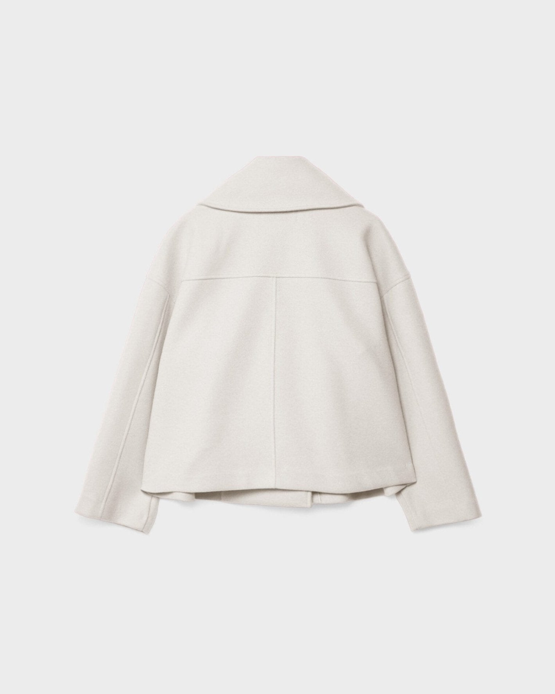 Women's Cropped Double Breasted Jacket with Notch Lapel Collar