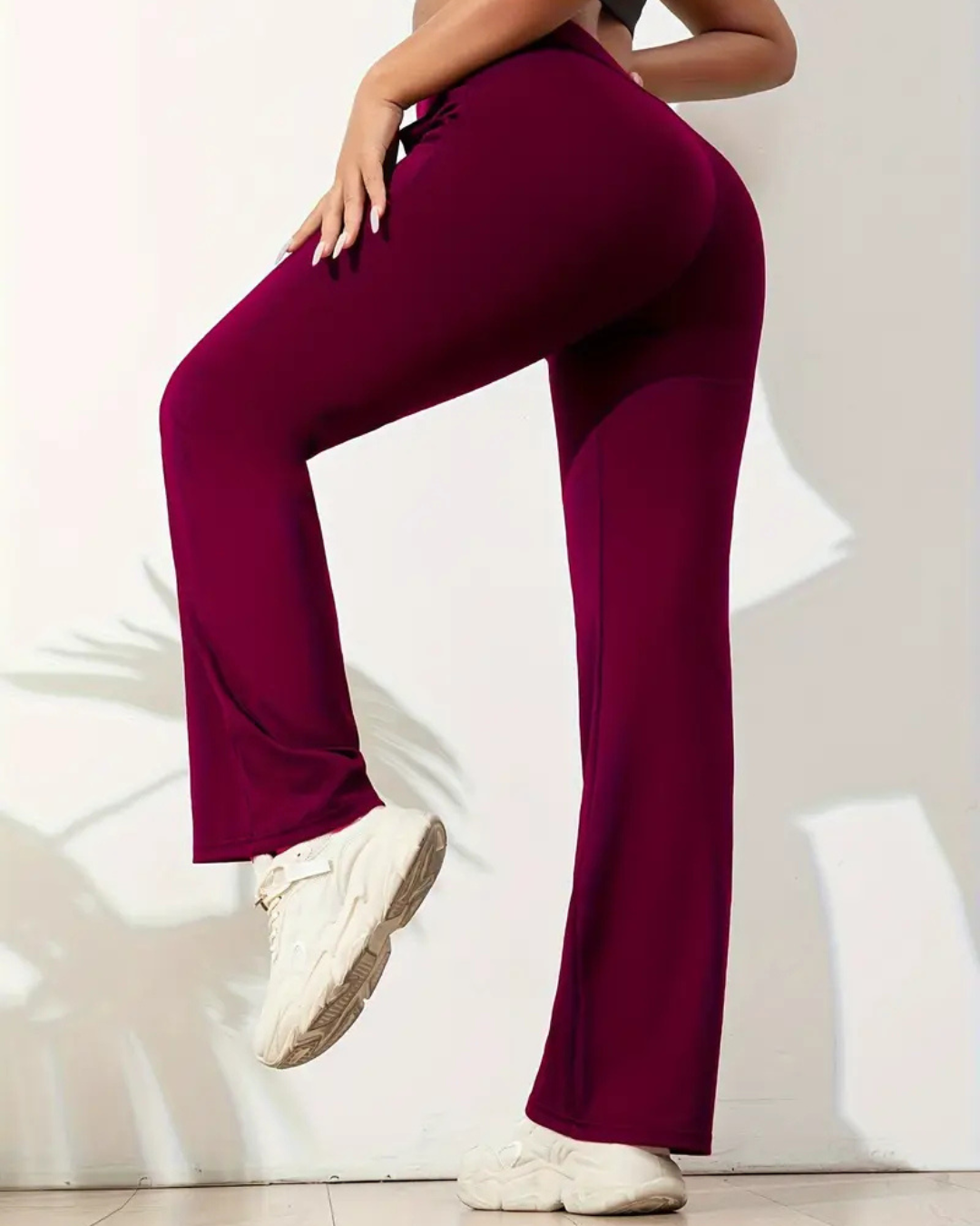 Women's High Waisted Bootcut Pants with Side Pockets