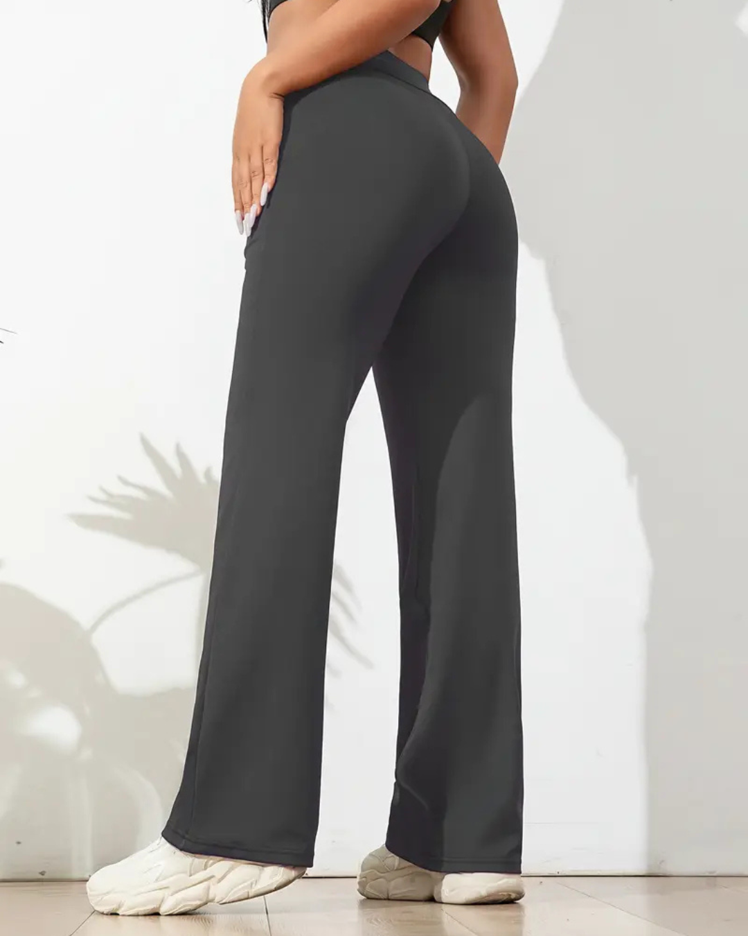 Women's High Waisted Bootcut Pants with Side Pockets