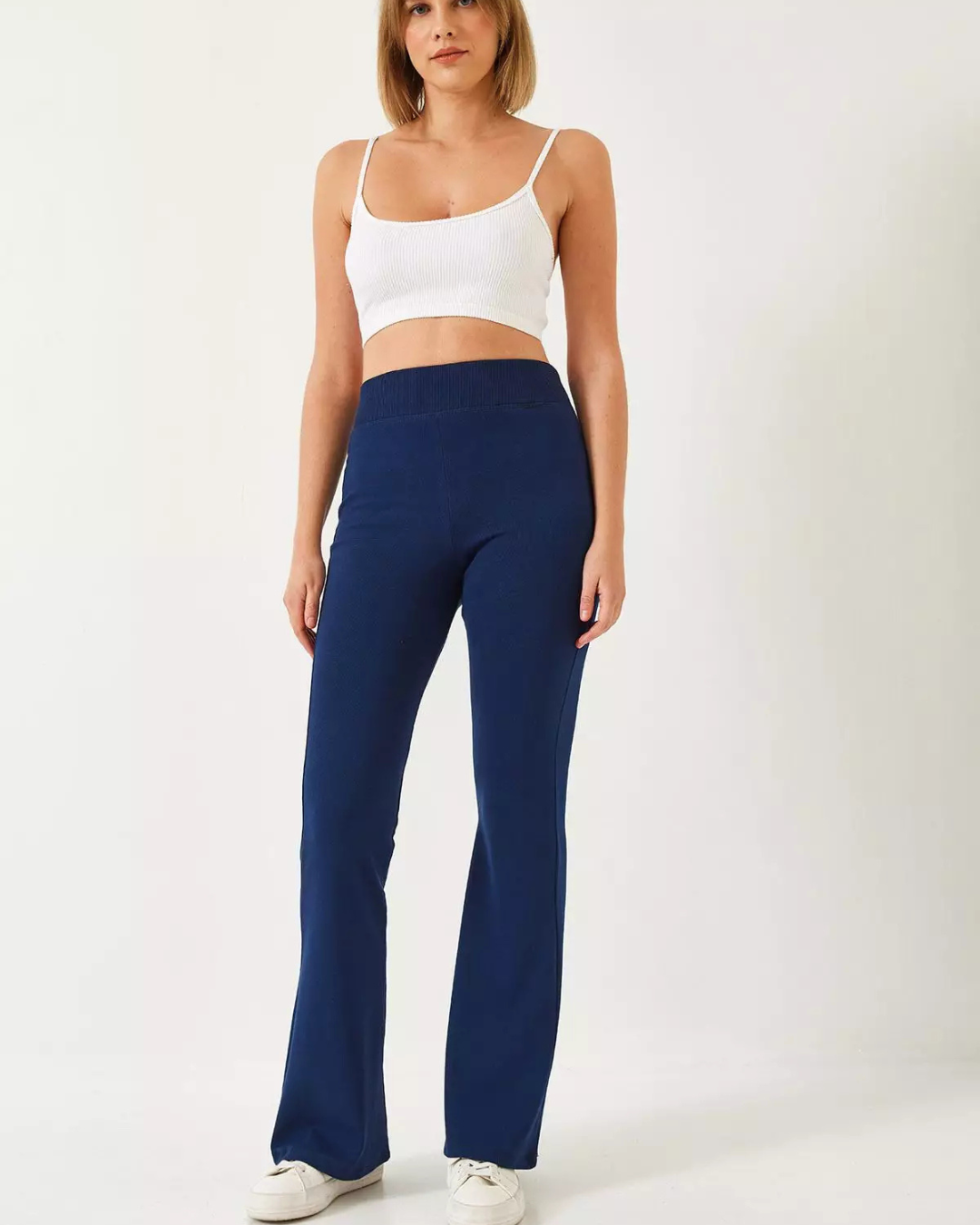 Women's High Waisted Bootcut Pants with Side Pockets