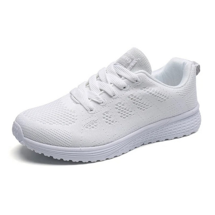 Women's Mesh Athletic Sneakers with Lace-Up Closure