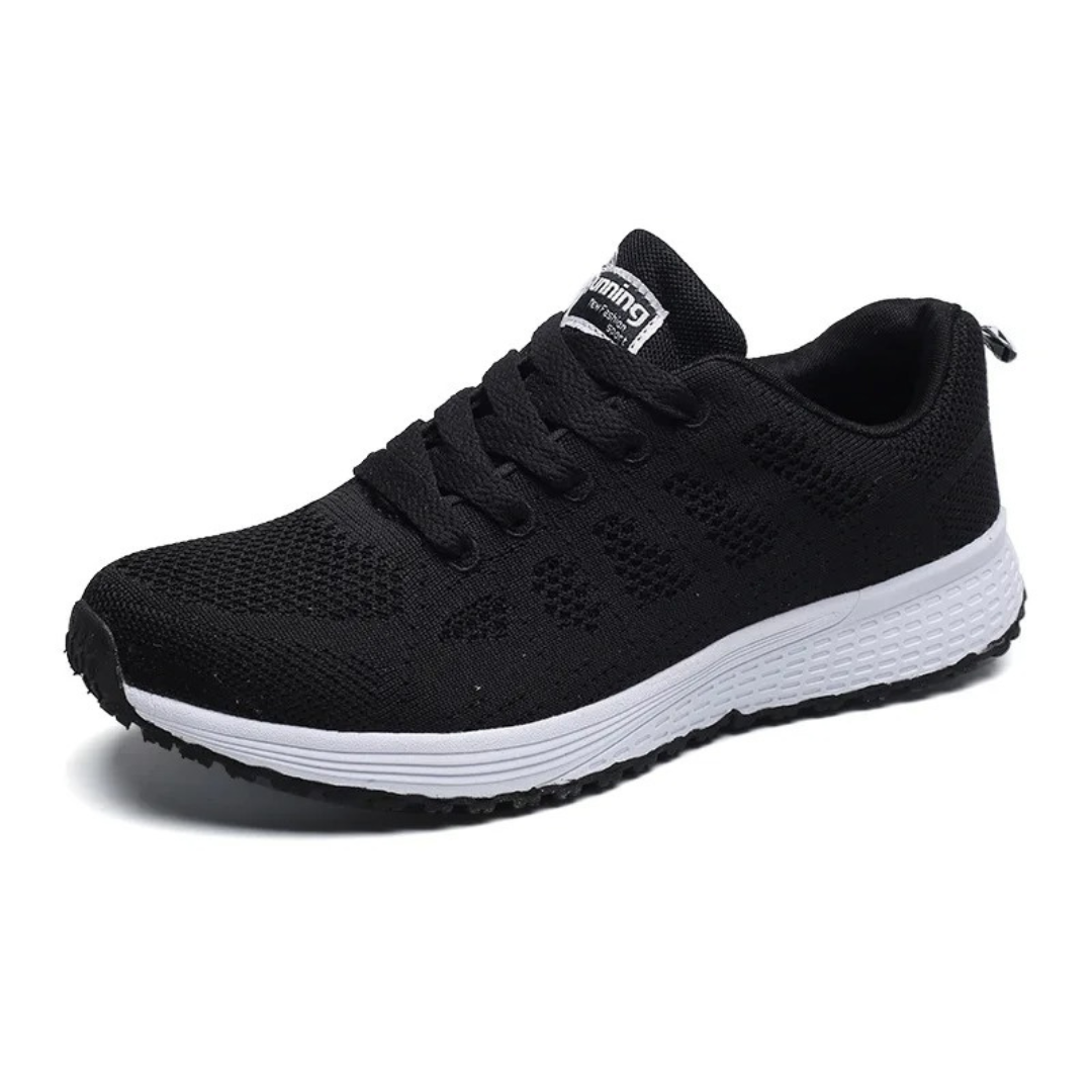 Women's Mesh Athletic Sneakers with Lace-Up Closure