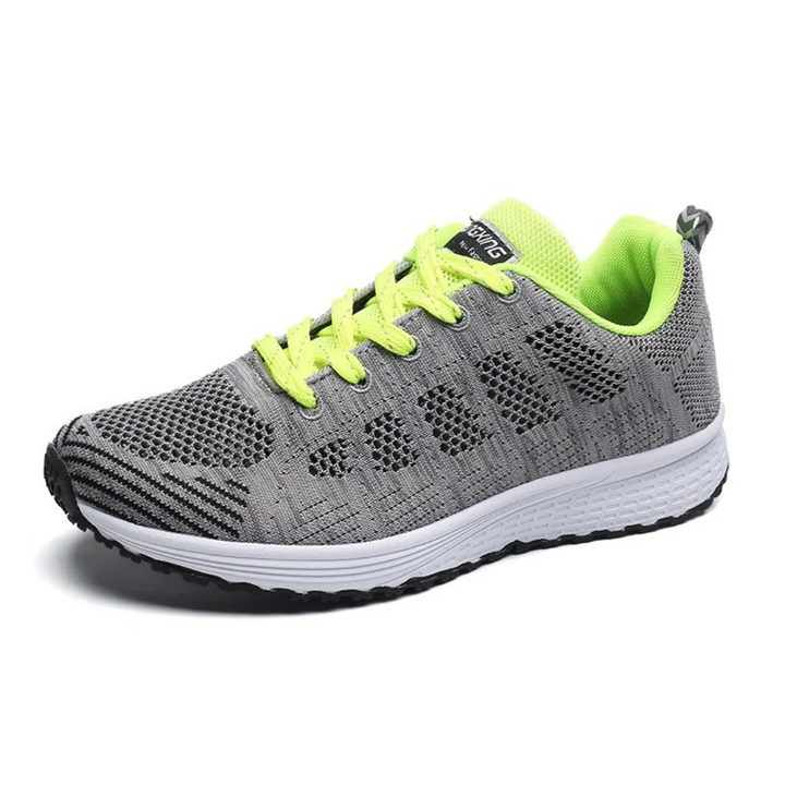Women's Mesh Athletic Sneakers with Lace-Up Closure
