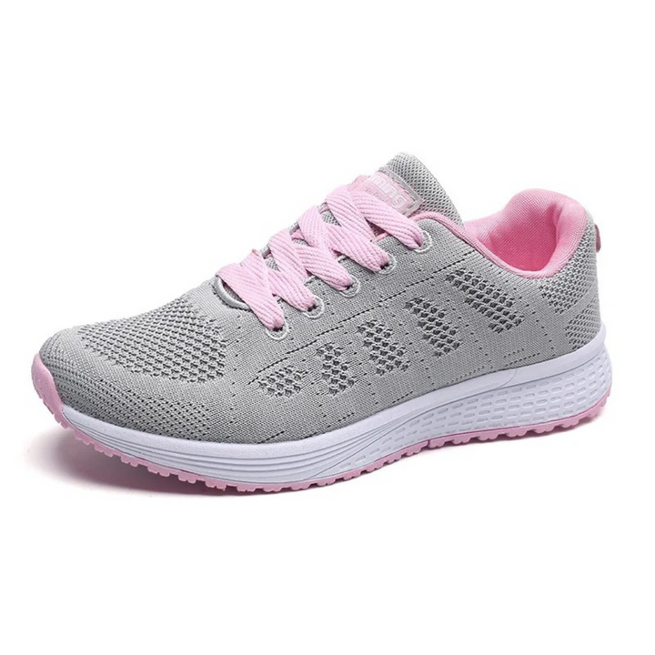 Women's Mesh Athletic Sneakers with Lace-Up Closure
