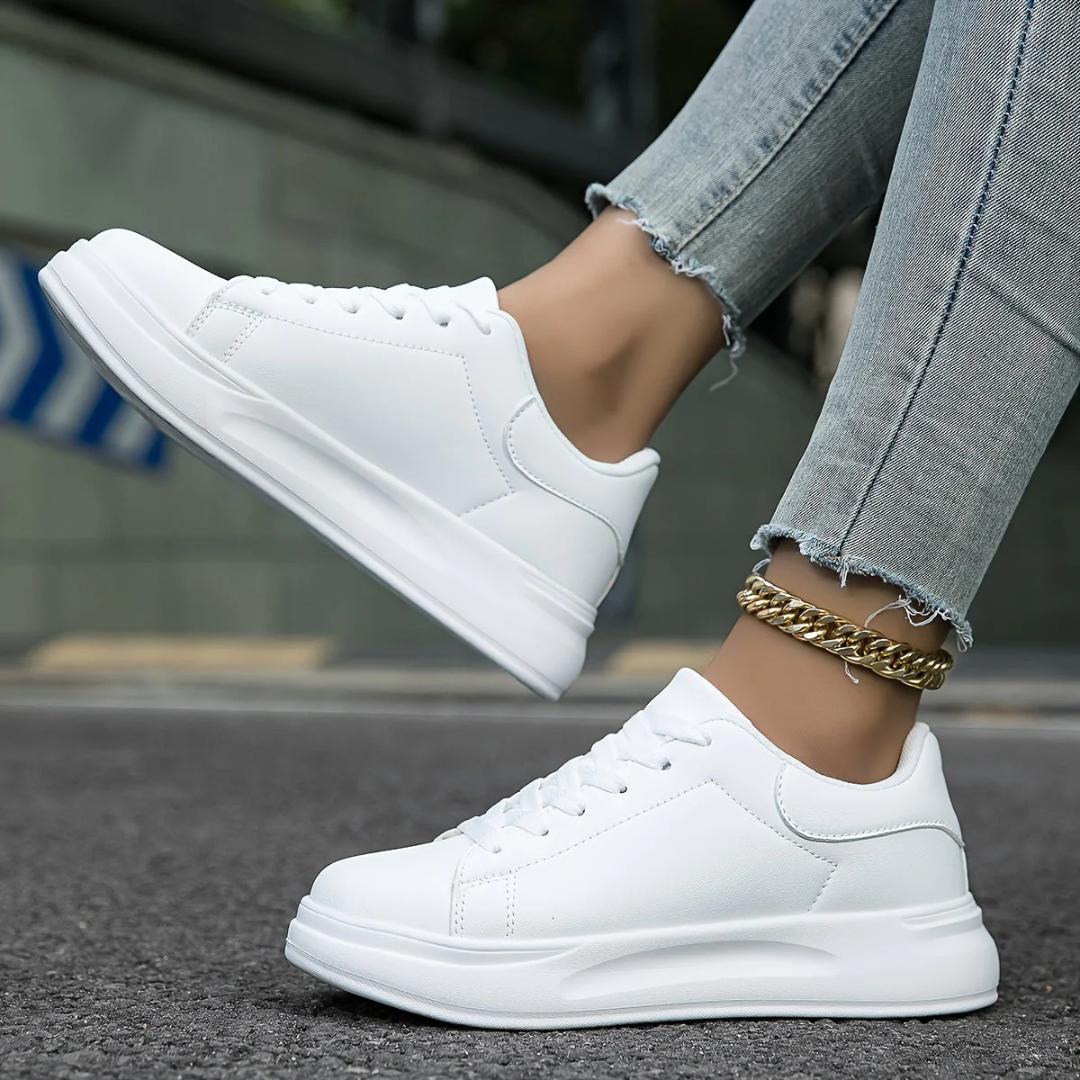 Women's Platform Sneakers with Lace-Up Closure