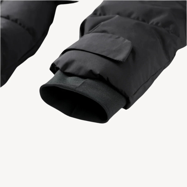 Women's Quilted Puffer Jacket with Belt and Stand Collar