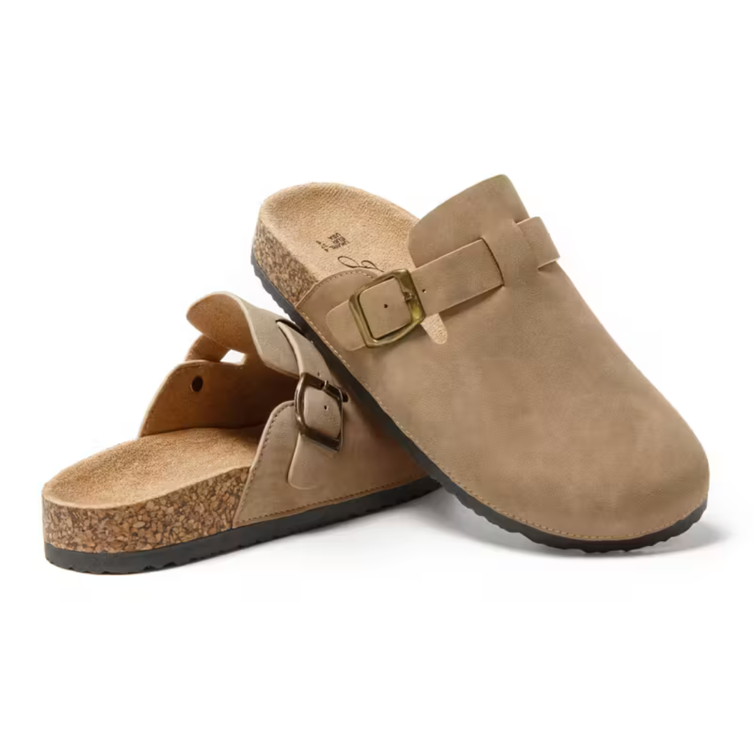 Women's Slip-On Clogs with Adjustable Buckle Strap