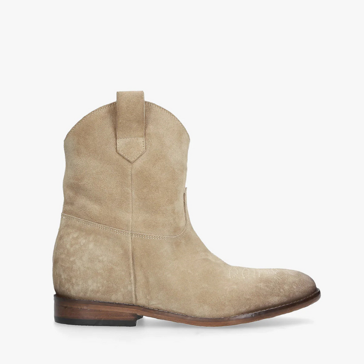 Women's Western Style Ankle Boots with Pull-On Design