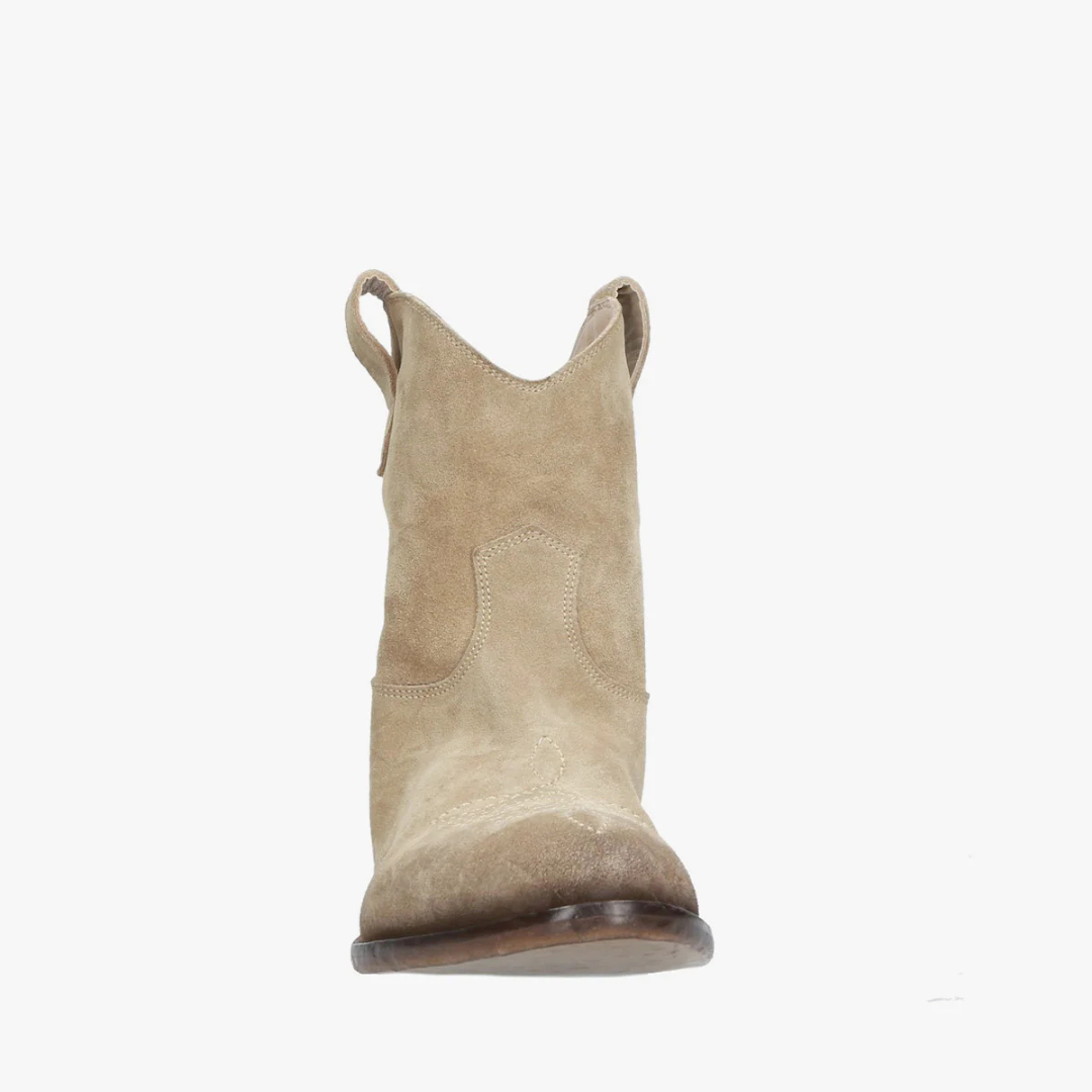 Women's Western Style Ankle Boots with Pull-On Design