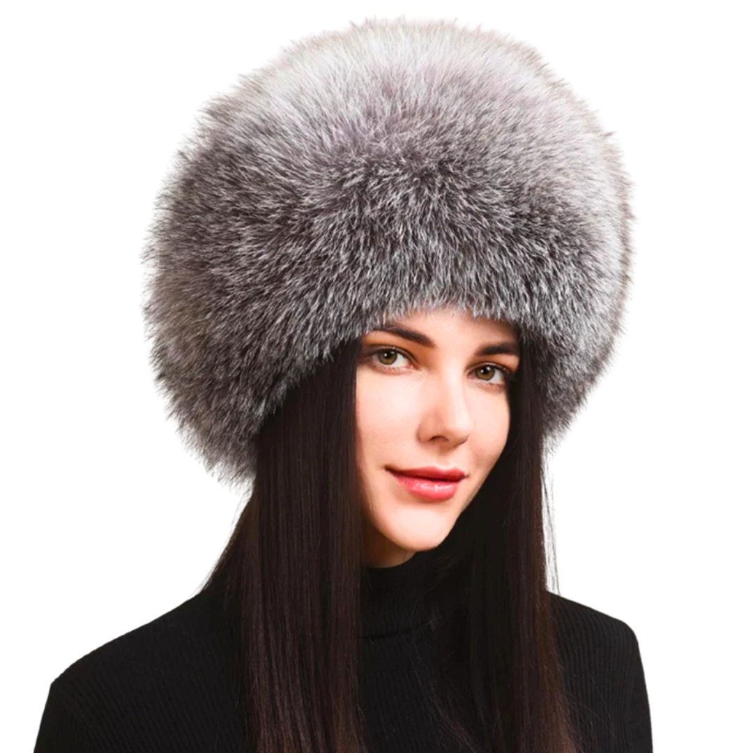 Women's Fur Hat with Full Coverage and Rounded Dome Shape