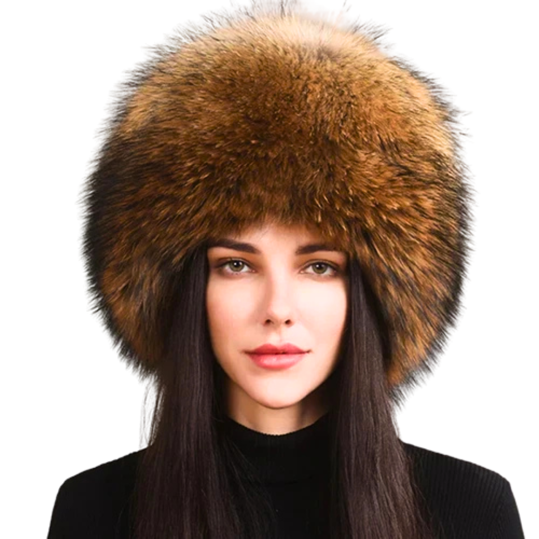 Women's Fur Hat with Full Coverage and Rounded Dome Shape
